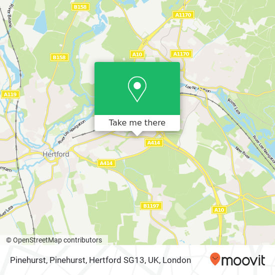 Pinehurst, Pinehurst, Hertford SG13, UK map