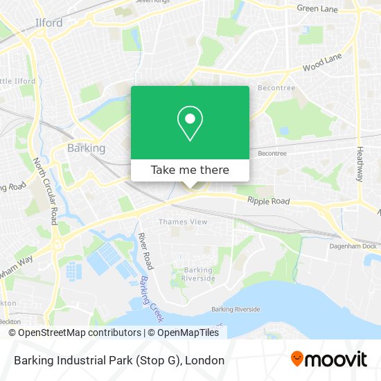 Barking Industrial Park (Stop G) map