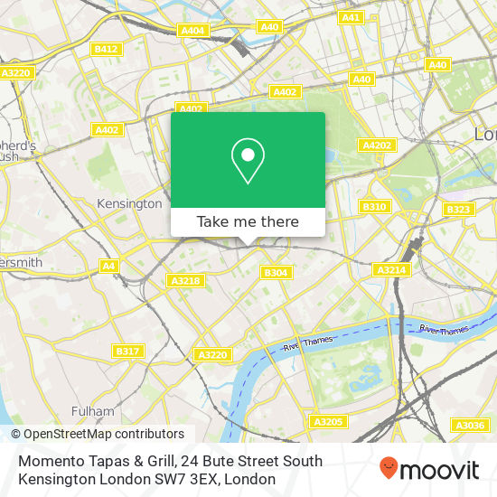 Momento Tapas & Grill, 24 Bute Street South Kensington London SW7 3EX map