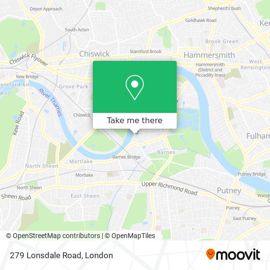 279 Lonsdale Road map