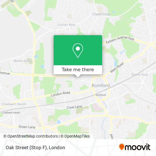 Oak Street (Stop F) map