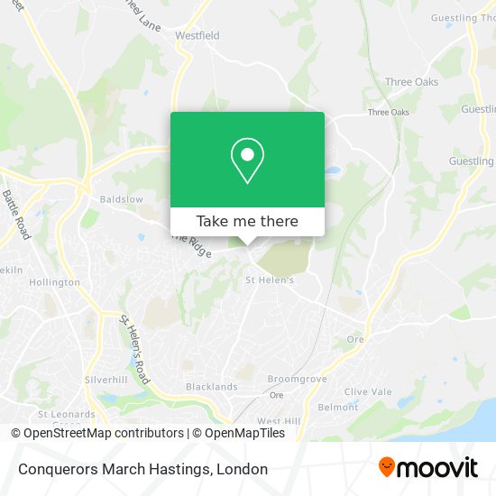 Conquerors March Hastings map