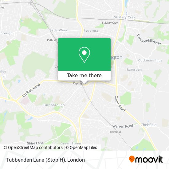 Tubbenden Lane (Stop H) map
