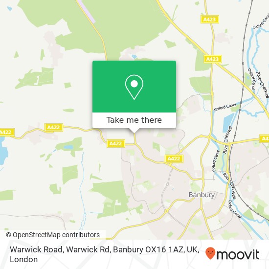 Warwick Road, Warwick Rd, Banbury OX16 1AZ, UK map