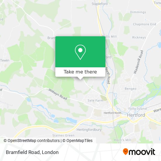 Bramfield Road map