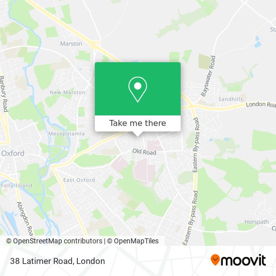 38 Latimer Road map