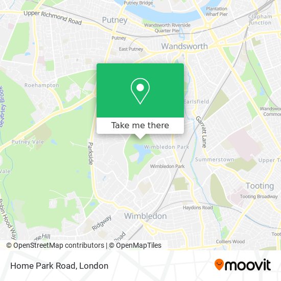 Home Park Road map