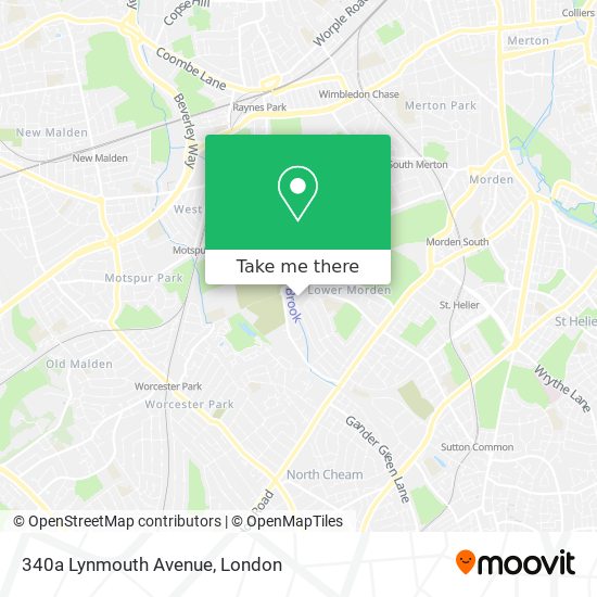 340a Lynmouth Avenue map