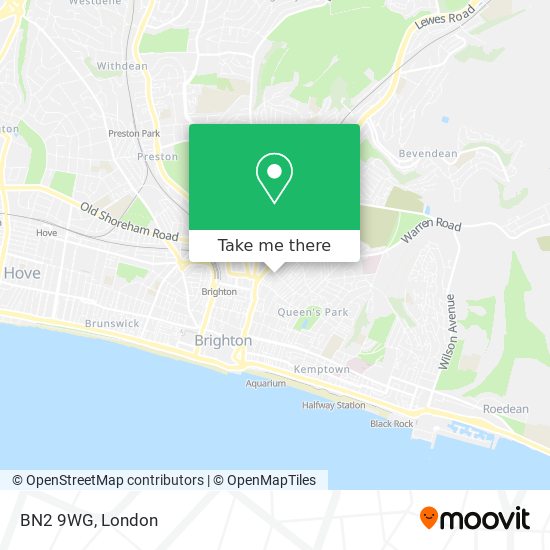 BN2 9WG map