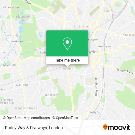 How to Get to Purley Way & Fiveways in Croydon by Bus or Train?