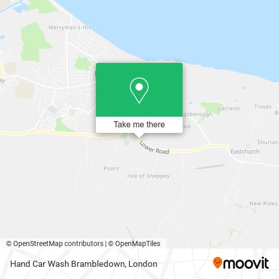 Hand Car Wash Brambledown map