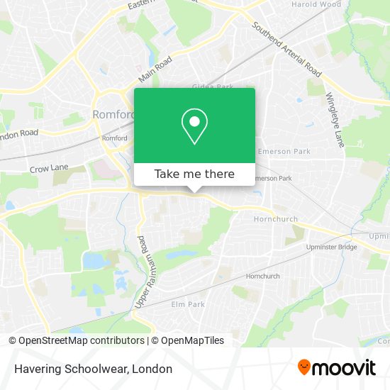 Havering Schoolwear map