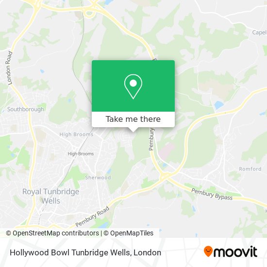 Hollywood Bowl Tunbridge Wells map