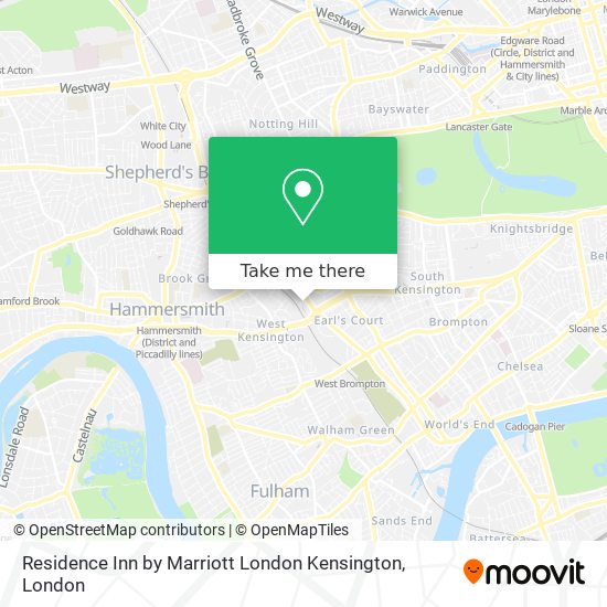 Residence Inn Locations Map How To Get To Residence Inn By Marriott London Kensington In West  Kensington By Tube, Bus Or Train?