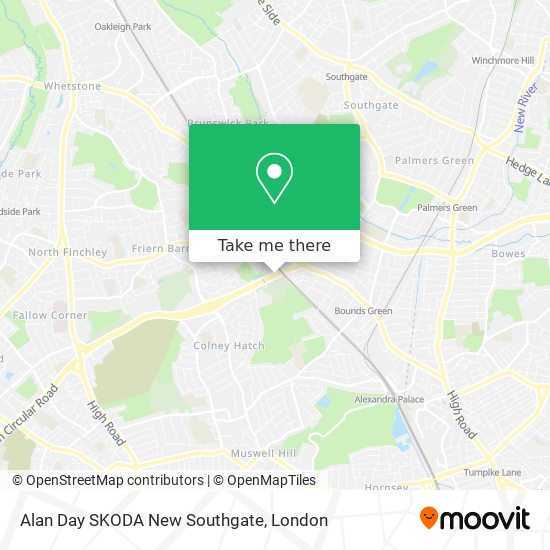 Alan Day SKODA New Southgate map