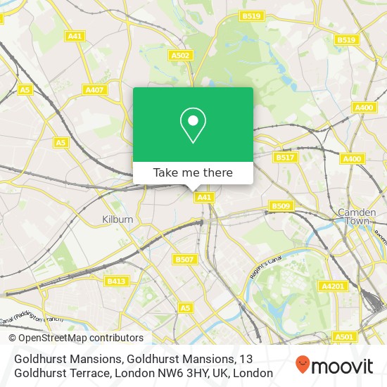 Goldhurst Mansions, Goldhurst Mansions, 13 Goldhurst Terrace, London NW6 3HY, UK map