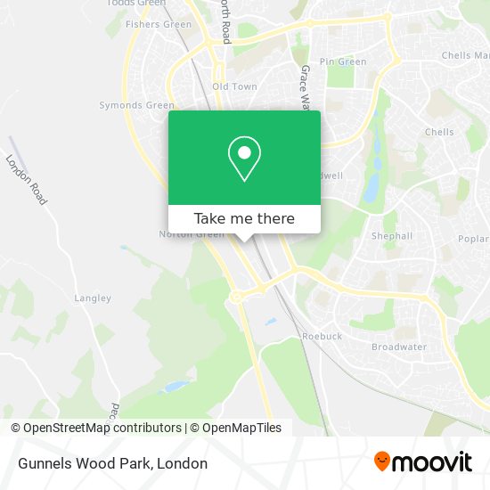 Gunnels Wood Park map