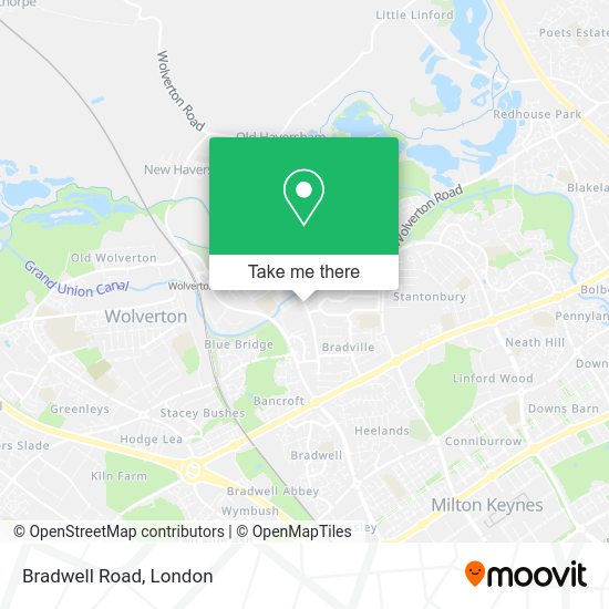 How to get to Bradwell Road in Milton Keynes by bus or train?