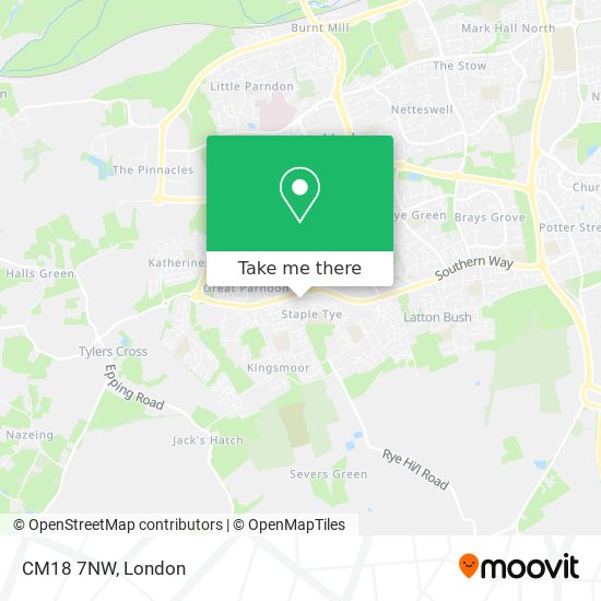 CM18 7NW map