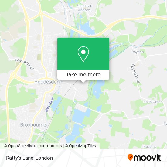 Ratty's Lane map