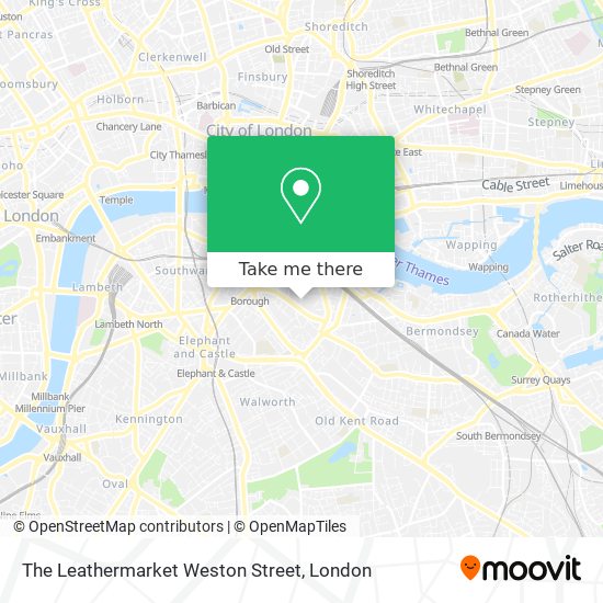 The Leathermarket Weston Street map