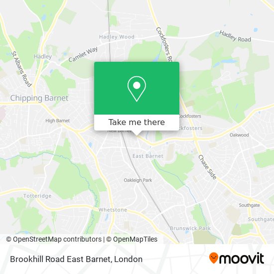 Brookhill Road East Barnet map