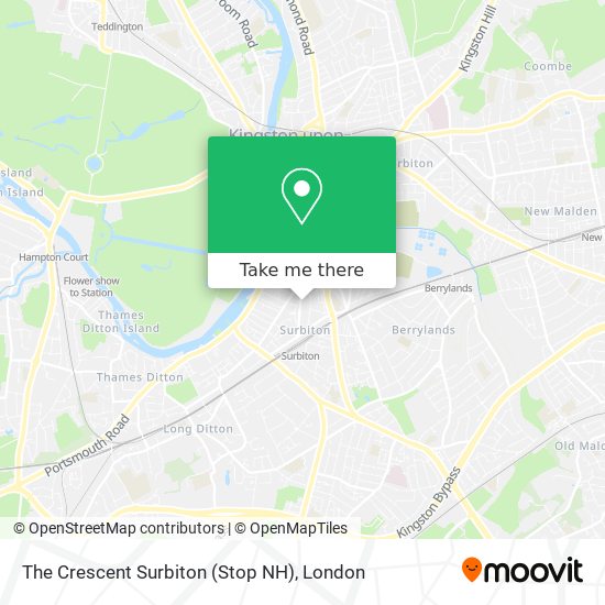 The Crescent Surbiton (Stop NH) map