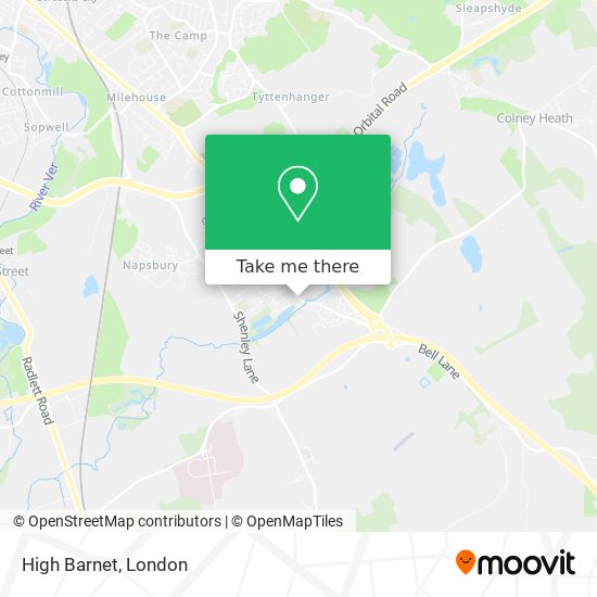 High Barnet map