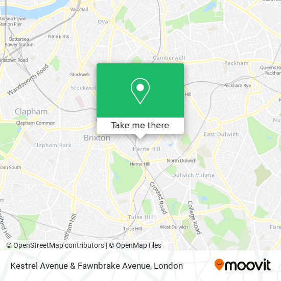 Kestrel Avenue & Fawnbrake Avenue map