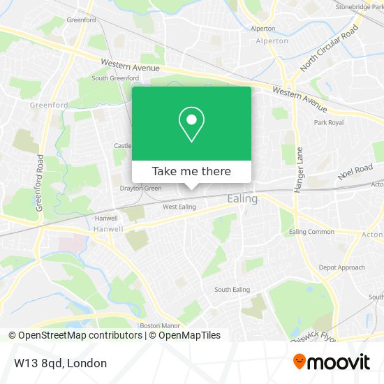 W13 8qd map