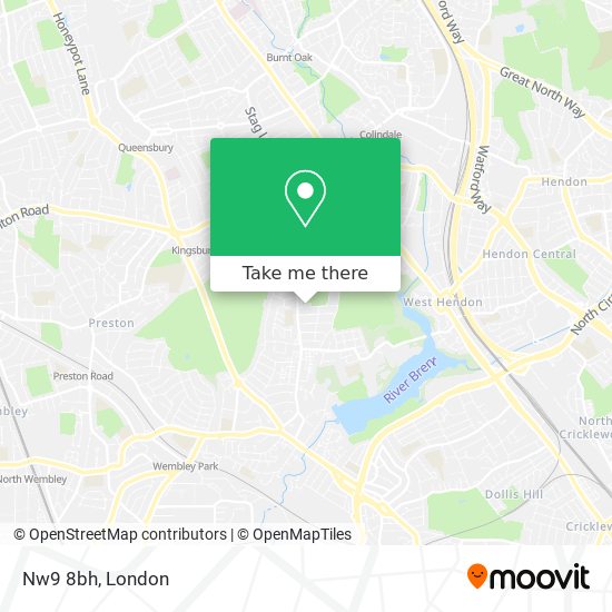 Nw9 8bh map