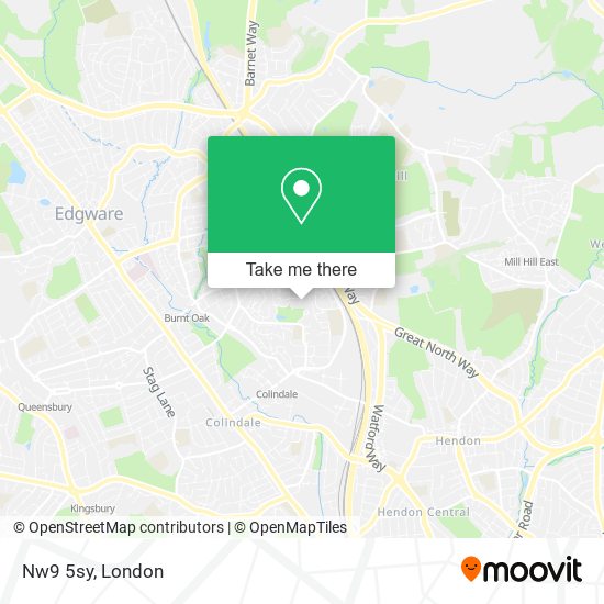 Nw9 5sy map