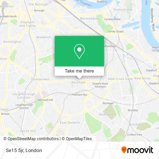 How to Get to Se15 5jr in Peckham by Train, Bus or Tube?