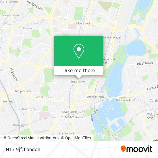 N17 9jf map