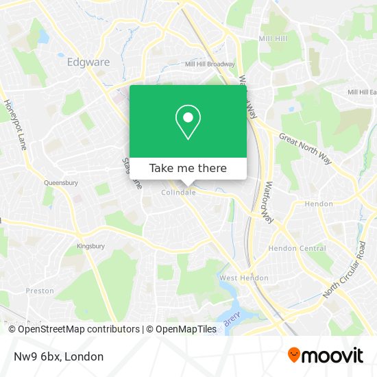 Nw9 6bx map
