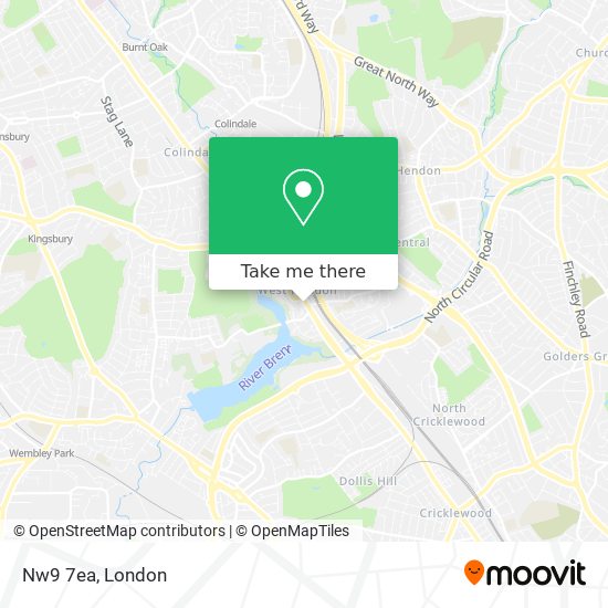 Nw9 7ea map