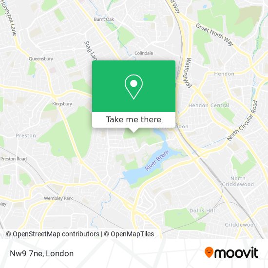 Nw9 7ne map