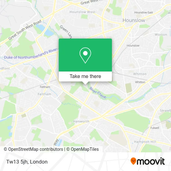 How to Get to Tw13 5jh in Whitton by Bus, Train or Tube?