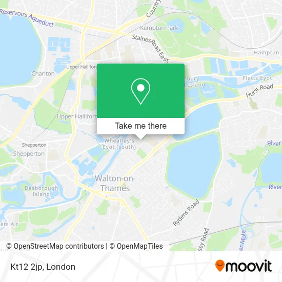 How to Get to Kt12 2jp in Walton-On-Thames by Bus or Train?