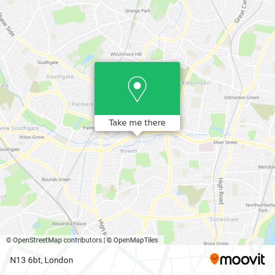 N13 6bt map