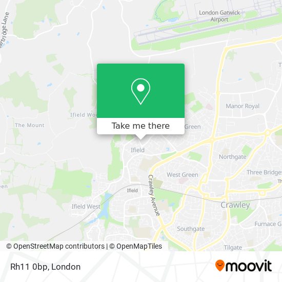 How to get to Rh11 0bp in Crawley by bus, train or Tramlink?