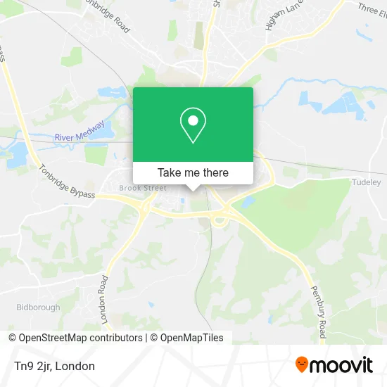 Tn9 Postcode Map How to Get to Tn9 2jr in Tonbridge by Bus or Train?