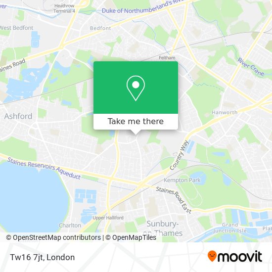 Tw16 7jt map