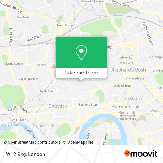 W12 9ng map