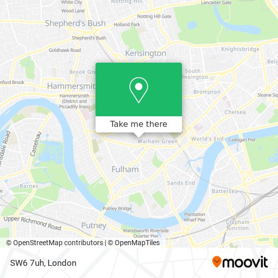 SW6 7uh map