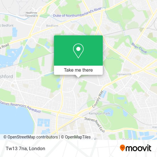 How to Get to Tw13 7na in Feltham by Bus, Train or Tube?