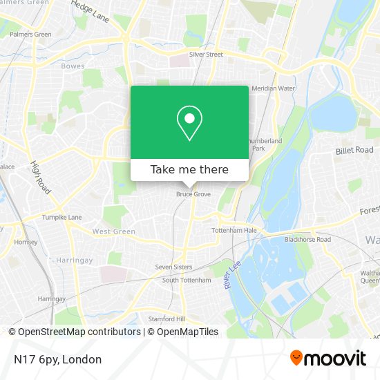 N17 6py map
