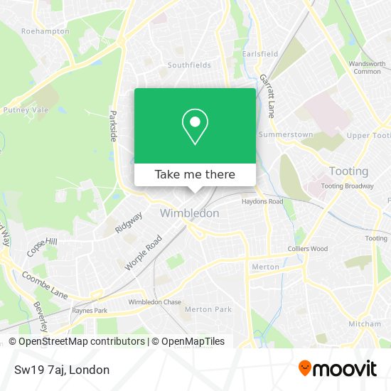 Sw19 7aj map