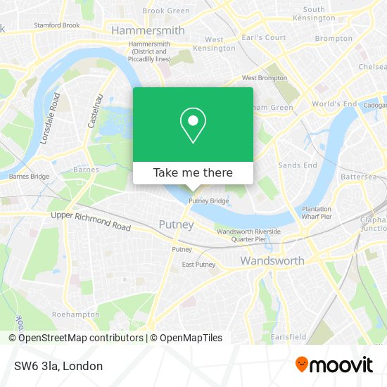 SW6 3la map