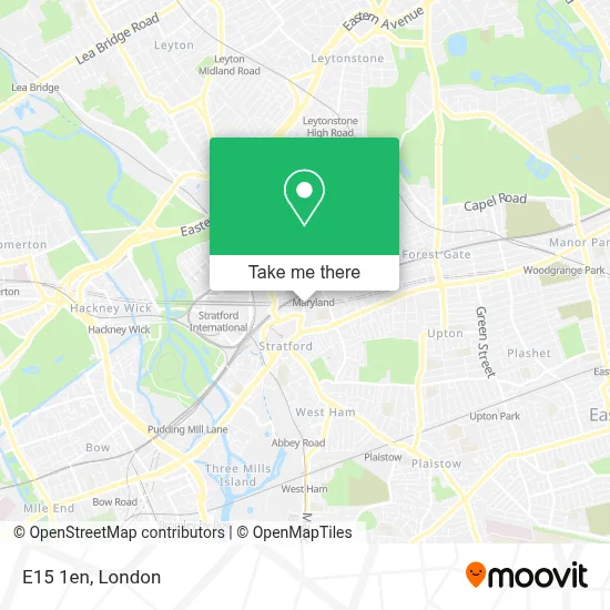 How to Get to E15 1en in Stratford by Train, Bus or Tube?